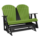 Kanyon Living Poly Lumber 4 foot Adirondack Glider Bench in Lime Green & Black at DDR BBQ Supply