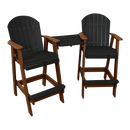 Kanyon Living Poly Lumber Bar Height Patio Set for Two at DDR BBQ Supply Black and Deluxe Antique Mahogany 
