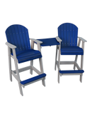 Kanyon Living Poly Lumber Bar Height Patio Set for Two at DDR BBQ Supply Blue and Light Grey