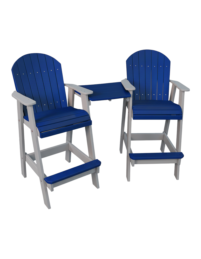 Kanyon Living Poly Lumber Bar Height Patio Set for Two at DDR BBQ Supply Blue and Light Grey