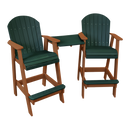 Kanyon Living Poly Lumber Bar Height Patio Set for Two at DDR BBQ Supply Dark Green & Cedar