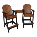 Kanyon Living Poly Lumber Bar Height Patio Set for Two at DDR BBQ Supply Deluxe Antique Mahogany and Black