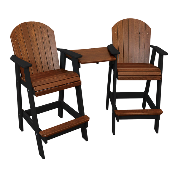 Kanyon Living Poly Lumber Bar Height Patio Set for Two at DDR BBQ Supply Deluxe Antique Mahogany and Black