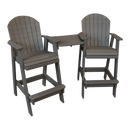 Kanyon Living Poly Lumber Bar Height Patio Set for Two at DDR BBQ Supply Deluxe Driftwood Grey