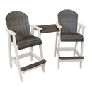 Kanyon Living Poly Lumber Bar Height Patio Set for Two at DDR BBQ Supply Driftwood Grey