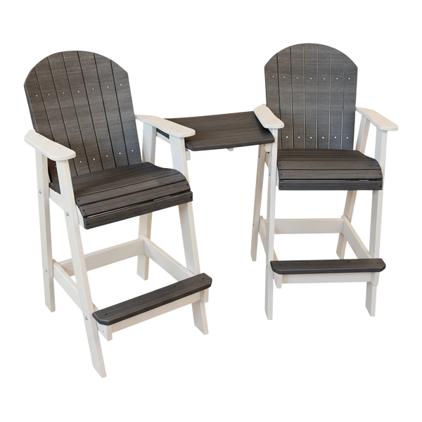 Kanyon Living Poly Lumber Bar Height Patio Set for Two at DDR BBQ Supply Driftwood Grey