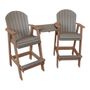 Kanyon Living Poly Lumber Bar Height Patio Set for Two at DDR BBQ Supply Light Grey and Weathered Wood