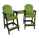 Kanyon Living Poly Lumber Bar Height Patio Set for Two at DDR BBQ Supply Lime Green and Black