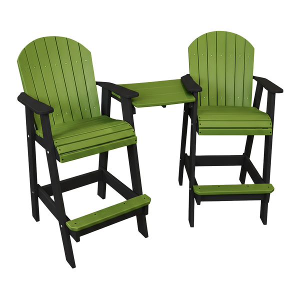 Kanyon Living Poly Lumber Bar Height Patio Set for Two at DDR BBQ Supply Lime Green and Black
