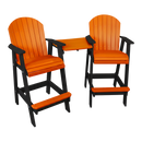 Kanyon Living Poly Lumber Bar Height Patio Set for Two at DDR BBQ Supply Orange and Black