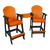Kanyon Living Poly Lumber Bar Height Patio Set for Two Orange & Black