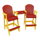 Kanyon Living Poly Lumber Bar Height Patio Set for Two at DDR BBQ Supply Red and Yellow