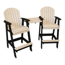 Kanyon Living Poly Lumber Bar Height Patio Set for Two at DDR BBQ Supply Seashell and Black
