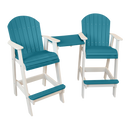 Kanyon Living Poly Lumber Bar Height Patio Set for Two at DDR BBQ Supply Aruba Blue and White