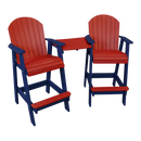 Kanyon Living Poly Lumber Bar Height Patio Set for Two at DDR BBQ Supply Red and Blue