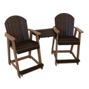 Kanyon Living Poly Lumber Counter Height Patio Set for Two Brazilian Walnut & Weathered Wood outdoor patio furniture DDR BBQ Supply