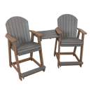 Kanyon Living Poly Lumber Counter Height Patio Set for Two Light Grey & Weathered Wood outdoor patio furniture DDR BBQ Supply