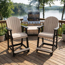 Kanyon Living Poly Lumber Counter Height Patio Set for Two Seashell & Black outdoor patio furniture DDR BBQ Supply