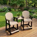 Kanyon Living Poly Lumber Counter Height Patio Set for Two Seashell & Black outdoor patio furniture DDR BBQ Supply