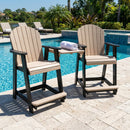 Kanyon Living Poly Lumber Counter Height Patio Set for Two Seashell & Black outdoor patio furniture DDR BBQ Supply