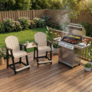 Kanyon Living Poly Lumber Counter Height Patio Set for Two Seashell & Black outdoor patio furniture DDR BBQ Supply