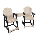 Kanyon Living Poly Lumber Counter Height Patio Set for Two Seashell & Black outdoor patio furniture DDR BBQ Supply