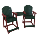 Kanyon Living Poly Lumber Counter Height Patio Set for Two Dark Green & Cedar outdoor patio furniture DDR BBQ Supply