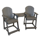 Kanyon Living Poly Lumber Counter Height Patio Set for Two Driftwood Grey outdoor patio furniture DDR BBQ Supply