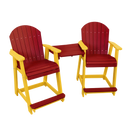 Kanyon Living Poly Lumber Counter Height Patio Set for Two Red & Yellow outdoor patio furniture DDR BBQ Supply