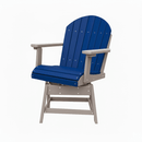 Kanyon Living poly lumber dining height swivel chair outdoor patio seating DDR BBQ Supply blue and light grey