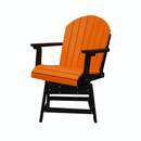 Kanyon Living poly lumber dining height swivel chair outdoor patio seating DDR BBQ Supply orange and black