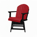 Kanyon Living poly lumber dining height swivel chair outdoor patio seating DDR BBQ Supply red and black