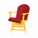 Kanyon Living poly lumber dining height swivel chair outdoor patio seating DDR BBQ Supply red and yellow