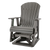 Kanyon Living Adirondack Poly Glider Swivel Chair Driftwood Grey