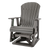 Kanyon Living Adirondack Poly Glider Swivel Chair Solid Driftwood Grey