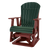 Kanyon Living Adirondack Poly Glider Swivel Chair Dark Green & Cherry
