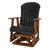 Kanyon Living Adirondack Poly Glider Swivel Chair Black & Deluxe Antique Mahogany