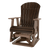 Kanyon Living Adirondack Poly Glider Swivel Chair Deluxe Brazilian Walnut & Weathered Wood