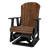 Kanyon Living Adirondack Poly Glider Swivel Chair Deluxe Antique Mahogany and Black