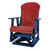 Kanyon Living Adirondack Poly Glider Swivel Chair Red & Blue
