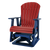 Kanyon Living Adirondack Poly Glider Swivel Chair Red & Blue