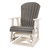 Kanyon Living Adirondack Poly Glider Swivel Chair Driftwood Grey & White