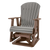 Kanyon Living Adirondack Poly Glider Swivel Chair Light Grey & Weathered Wood