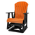 Kanyon Living Adirondack Poly Glider Swivel Chair Orange & Black