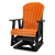 Kanyon Living Adirondack Poly Glider Swivel Chair Orange & Black