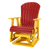 Kanyon Living Adirondack Poly Glider Swivel Chair Red & Yellow