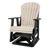 Kanyon Living Adirondack Poly Glider Swivel Chair Seashell & Black