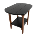 Kanyon Living Poly Lumber oval end table outdoor patio furniture DDR BBQ Supply Black and Deluxe Antique Mahogany
