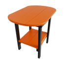 Kanyon Living Poly Lumber oval end table outdoor patio furniture DDR BBQ Supply Orange and Black