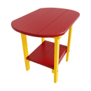 Kanyon Living Poly Lumber oval end table outdoor patio furniture DDR BBQ Supply  Red and Yellow